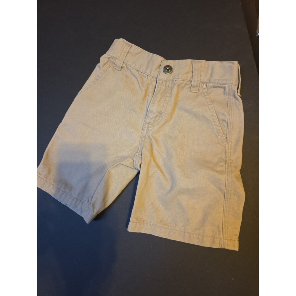 Boy's Gymoree size 4 khaki chino beige shorts belt loops adj waiist